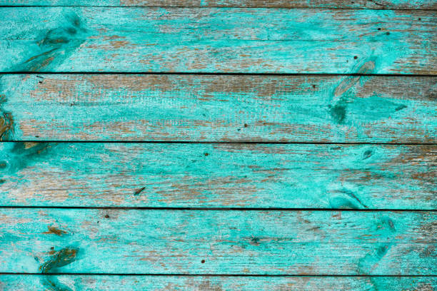 istock Old wooden boards with peeling paint, naturally aged 1428403876