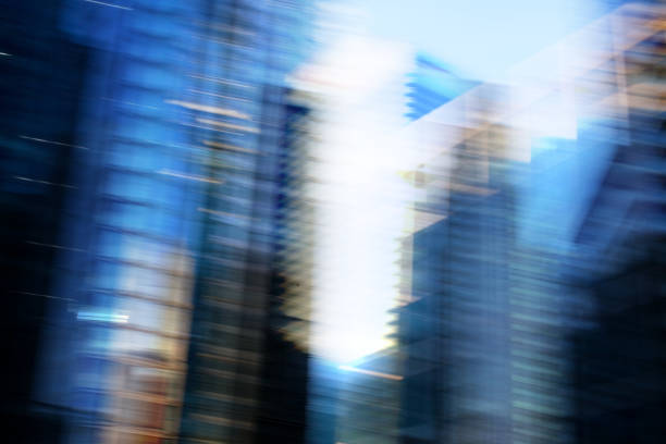 istock Financial District Buildings with Blurred Motion 1428407790