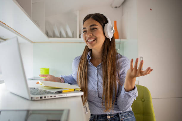 istock Young woman working from home 1428412334