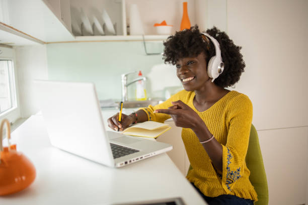 istock Young woman working from home 1428414203