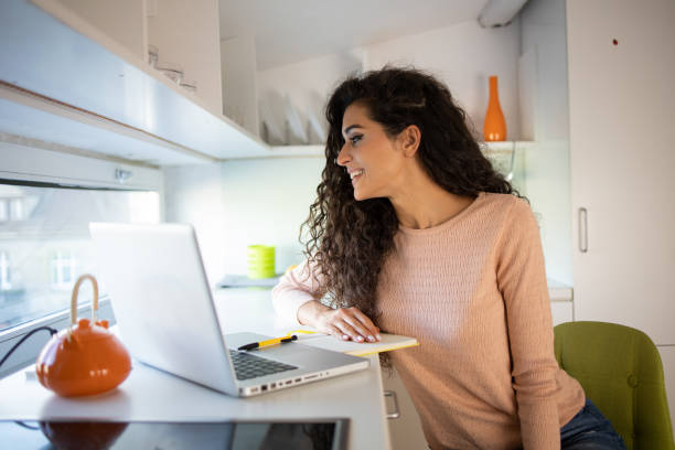 istock Young woman working from home 1428414835
