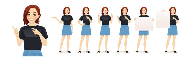 istock Woman in casual style clothes set 1428422771