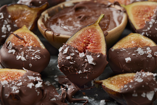 Chocolate Dipped Figs with Maldon Salt
