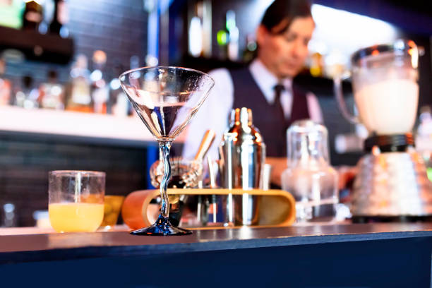 istock Martini glass on the bar, ready to serve 1428439179