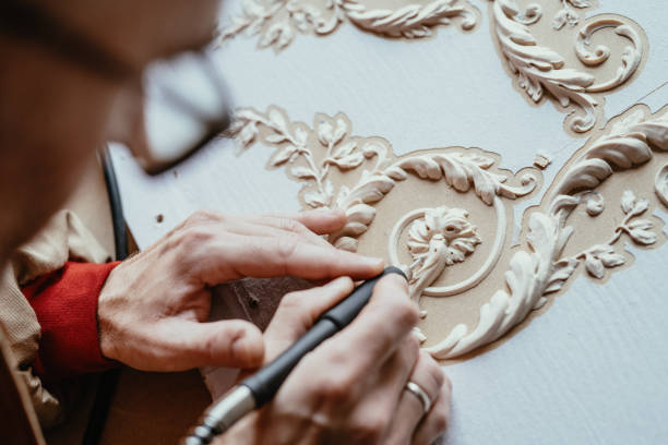 Manufacturers carving wood