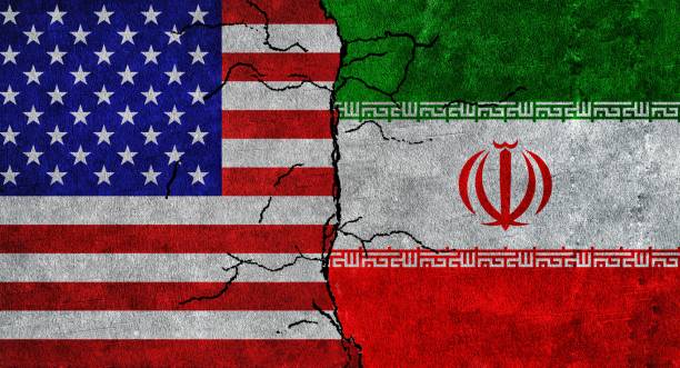 istock USA and Iran flag together on a cracked wall 1428447195