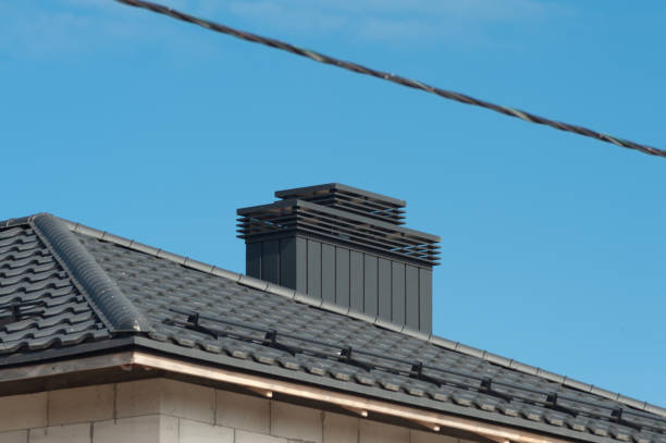 istock Close up chimney on the roof red brick 1428448159