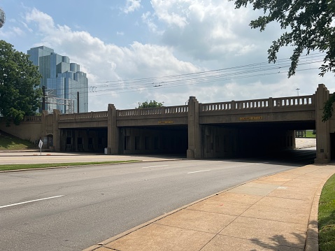 The Triple Underpass in Dallas, Texas, is where Commerce, Main and Elm streets converge. It has become famous as the last crossing where U.S. President John F. Kennedy's motorcade was to pass through en route to a luncheon on the day of his assassination.