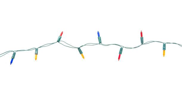 istock Christmas lights string isolated on white background with clipping path 1428452651