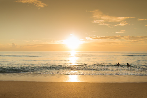 Golden Sunrise Over the Palm Beach, Florida Seashore in September of 2022