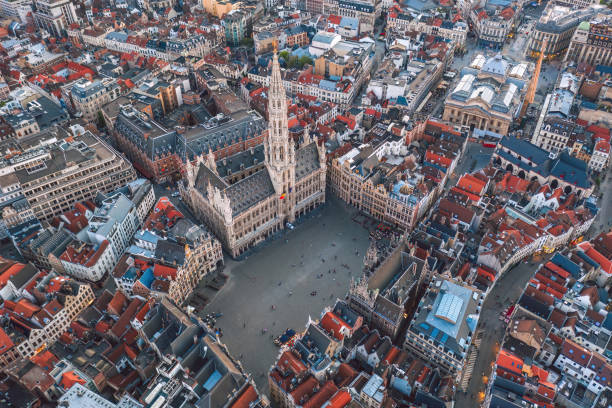 cityscape of brussels, belgium - 布魯塞爾 首都區 個照片及圖片檔