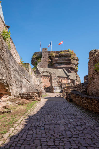 istock Saverne, France - 09 04 2022: View of Haut-Barr Castle and the Alsace plain 1428460302