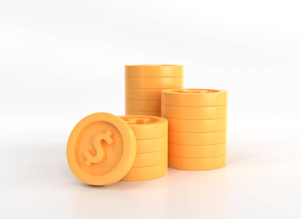 istock 3d stack of gold coins on a white background in cartoon style.element for design of web banners. 3d rendering illustration. 1428468291