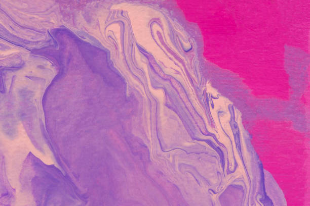 istock Pink lilac fluid art. 1428469380