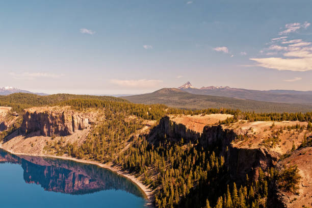 Crater Lake is a National Park famous for its lake in the center of a volcano with super clear, deep blue water. It is an absolutely stunning part of Oregon