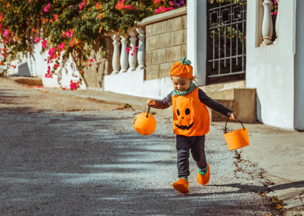 istock Cheerful Baby Celebrating Halloween 1428480635