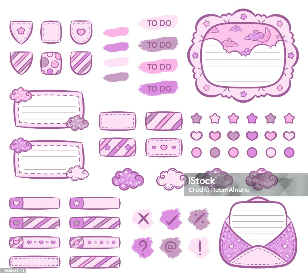 Decorative Frame Note Collection Of Printable Frame Note With Planners Sticker And Sticky ...