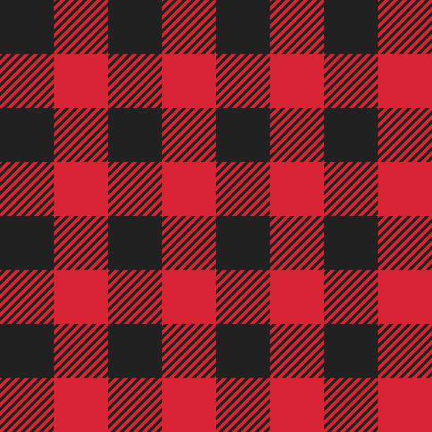 Plaid seamless repeat pattern Pixel-perfect vector plaid design. Repeats seamlessly and scales to any size. buffalo check stock illustrations