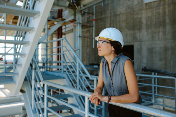 istock female engineer in the factory 1428502695