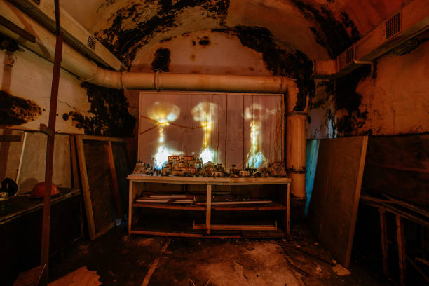 istock Dark abandoned Soviet bunker, echo of Cold War 1428503938