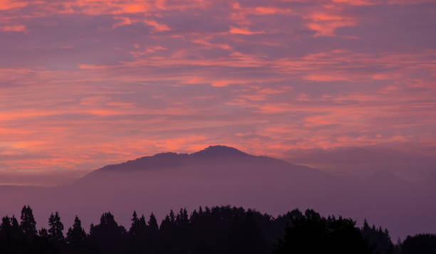 istock Morning sunrise over mountain silhouette 1428507197