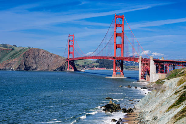 istock Waves at Baker Beach and Golden Gate Bridge 1428527564