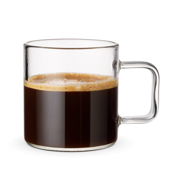 istock Glass cup of espresso coffee isolated on white. 1428528244