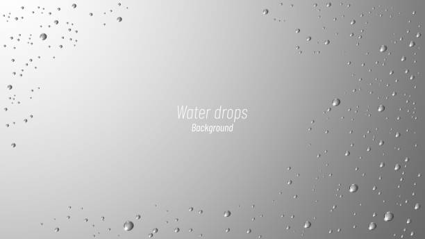 ilustrações de stock, clip art, desenhos animados e ícones de water drop background - raindrop