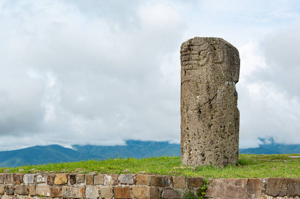 Structure at Monte Alban, archaeological site, Oaxaca, Mexico