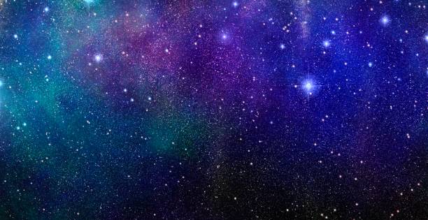 clip art of galaxy-like background full of stars - space stock illustrations