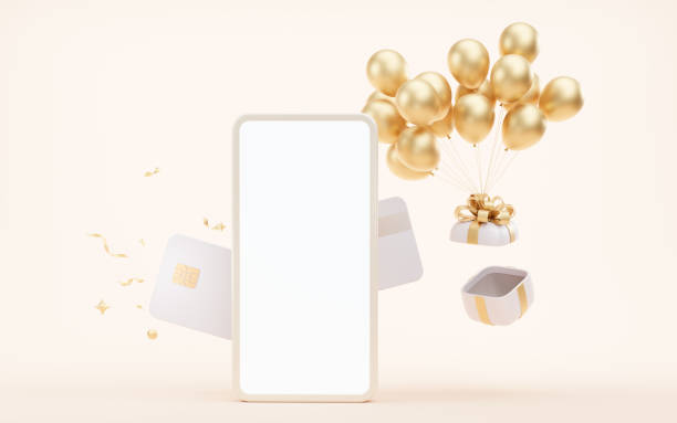 istock Bank card and mobile phone, 3d rendering. 1428544306