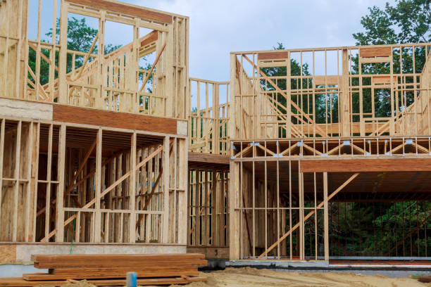 istock New house construction with wooden beams the ceiling and wall 1428544366