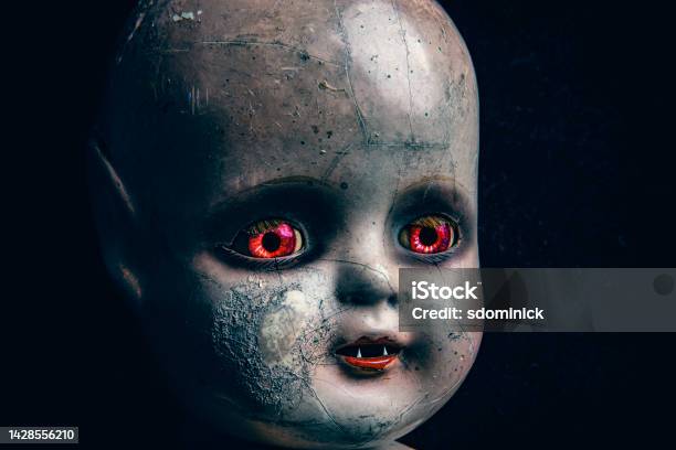 Creepy Horror Demon Baby Doll Stock Photo - Download Image Now - Monster - Fictional Character, Antique, Bad Condition