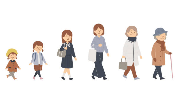 Illustration of passersby of various ages