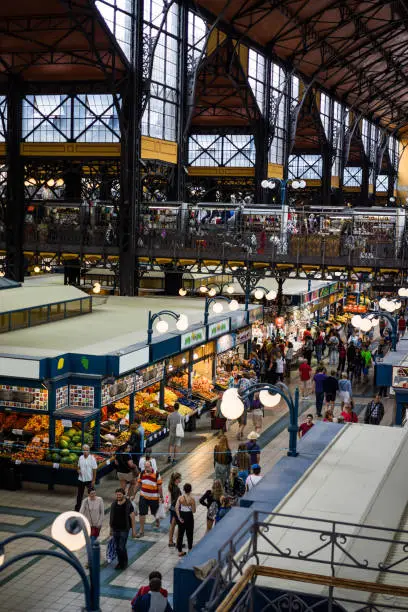 indoor market in Budapest
