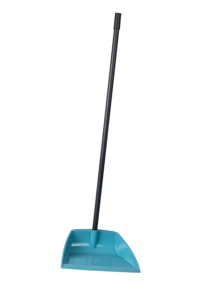 istock Blue cleaning scoop with a long handle isolated on a white background. 1428601756