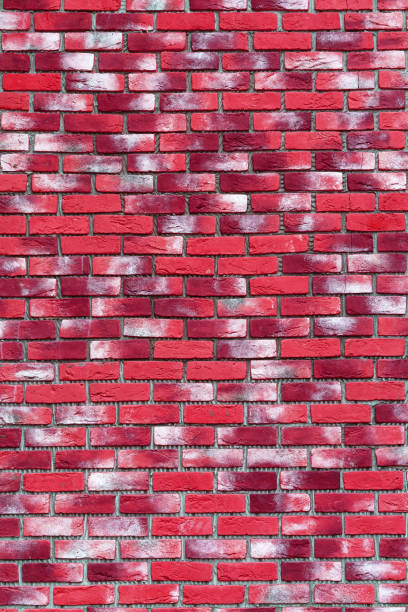 Red brick wall. Background of modern interior design.