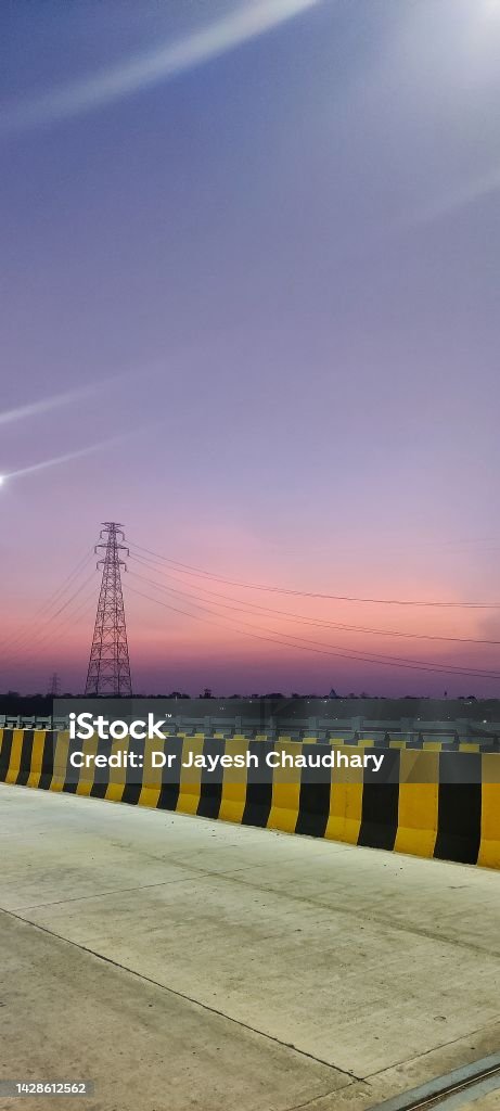 Sunset Taken by oneplus 8t Color Image Stock Photo