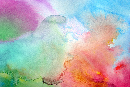 watercolor abstract background in autumn colors