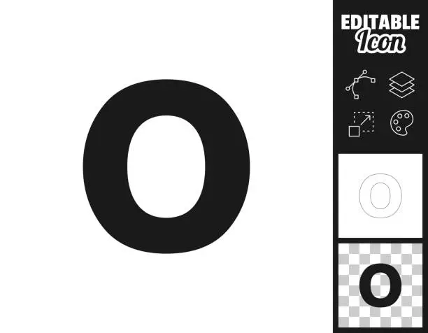 Vector illustration of Letter o. Icon for design. Easily editable