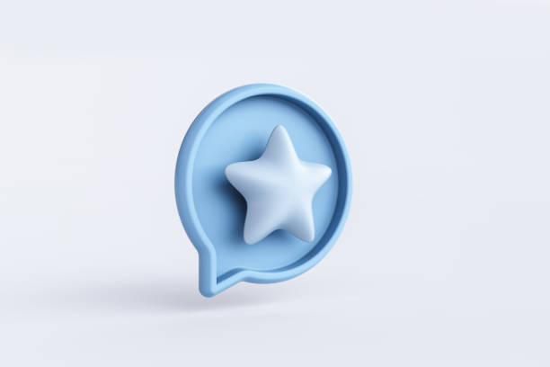 istock Speech bubble with rating star icon sign 1428622402