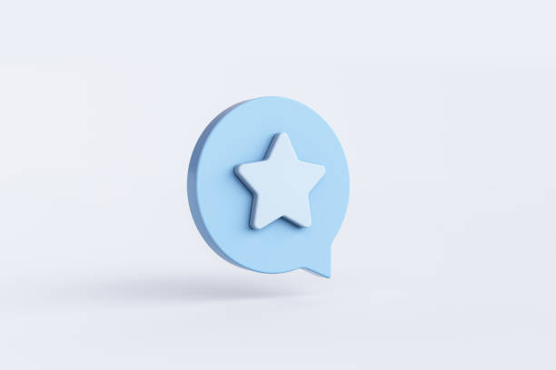 istock Rating star icon sign with speech bubble 1428622433