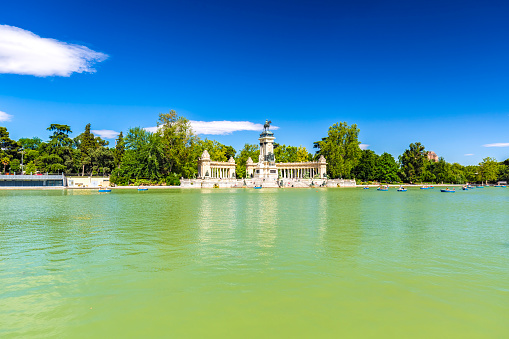 Paris, France -July 20,  2016: Latona fountain  restored in 2015 in Versailles gardens and a long open section colled The Grand Canal that is 1.670 metres long.