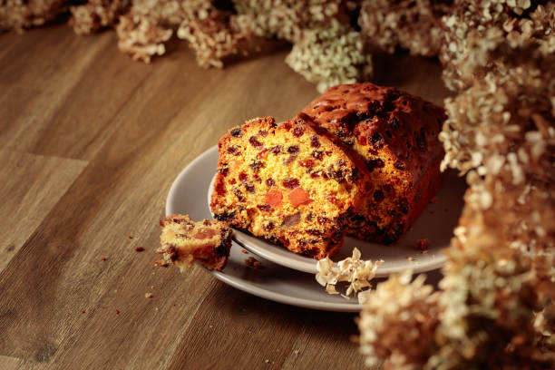 istock Cake with raisins and candied fruit. 1428624875