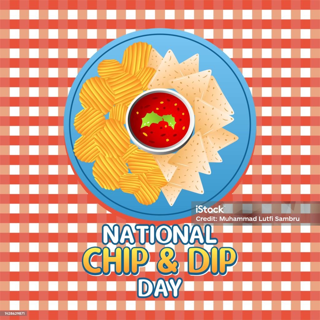 National Chip And Dip Day Vector Illustration Suitable For Greeting
