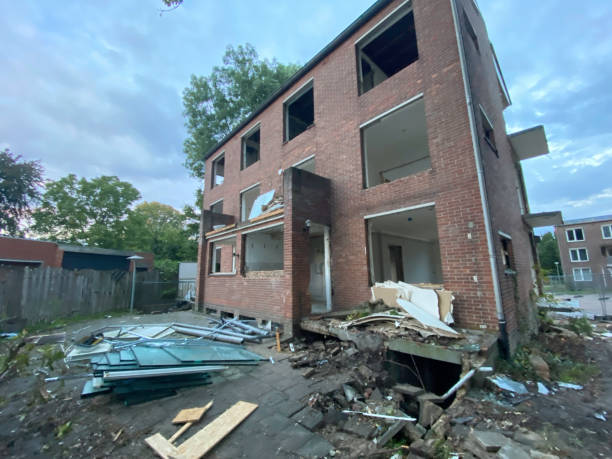 istock Old apartment being to be demolished. 1428634257