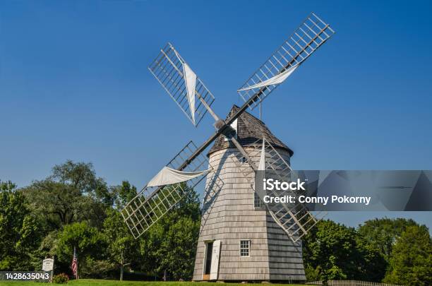 Historic Windmill Old Hook Mill East Hampton Long Island New York State Usa Stock Photo - Download Image Now