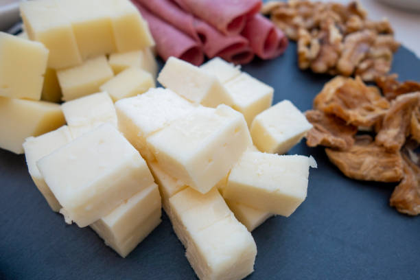 istock Dietary morning breakfast. walnuts, cheddar cheese and almonds stock photo 1428637670