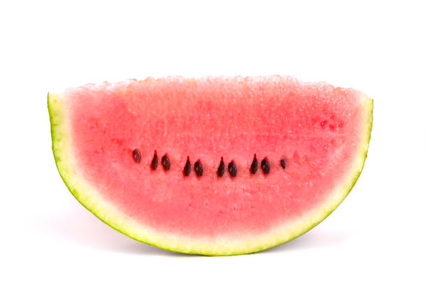 istock Fresh watermelon slice isolated on white background. 1428640299