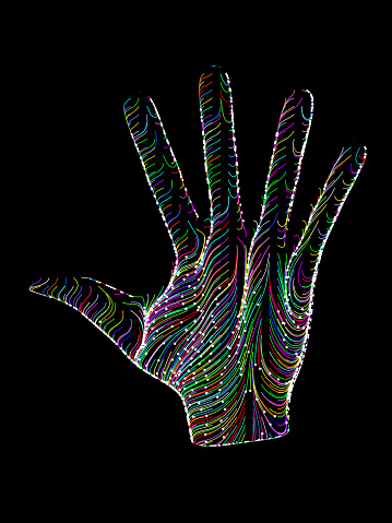 Hand Abstract Hand Stock Illustration - Download Image Now - Palm of Hand, Abstract ...